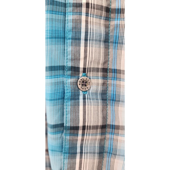 Men's Kuhl Short Sleeve Button Up Blue Large - Picture 6 of 11